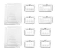 BESTYASH Modèles de Dessin en Plastique 12pcs pour Alignement Précis de Lettres et Pochoirs à Lignes Droites, Règle Polyvalente Beige pour Adressage D'enveloppes