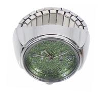 BESTYASH Montre-Bague à Quartz Numérique Décontractée Unisexe, Alliage de Zinc Effet Mat, Taille Ajustable, Style Vintage, Usage Quotidien et Présent, Couleur Vert Clair