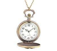 BESTYASH Montre de Poche Vintage à Quartz Rétro Chaîne en Alliage de Zinc, Légère et Portable, Style Classique pour Homme, Usage Quotidien et Décoration Élégante, Design Rose Suspendue