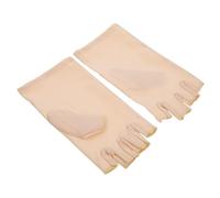 BESTYASH Moufles De Manucure Sans Doigts Beige Protection Anti-uv Confort Souple Pour Manucures Au Gel Usage Professionnel Et Extérieur