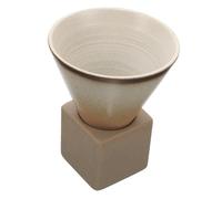 BESTYASH Mug Céramique Rétro Forme avec Base Tasse Polyvalente pour Café Thé et Boissons Usage Maison Bureau Café