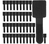 BESTYASH Organisateur de Câbles Auto-adhésif 40 Pièces Boucle de Serre Câble en Nylon Polyester Noir