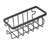 BESTYASH Organiseur Évier Cuisine avec Ventouse Panier Égouttoir Porte-éponge Noir Support Drainant pour Éponges et Chiffons Résistant et Facile à Installer