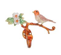BESTYASH Ornamental Wall Hooks Alliage Métallique Crochet Mural Décoratif à Oiseau et Fleur Porte-Manteau Entrée Élégant pour Organisation de Clés Sacs et Petits Objets