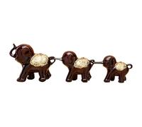 BESTYASH Ornements D’éléphants en Résine Familial 3 Pièces, Décoration Maison Élégante, Symboles Chance Et Prospérité, Salon Bureau Chambre, Set Décoratif Créatif
