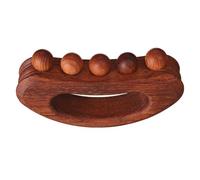 BESTYASH Outil de Massage Guasha en Bois de Hêtre Carbonisé avec Structure Incurvée et Cinq Boules pour Thérapie Corporelle Manuelle et Détente Musculaire