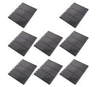 BESTYASH Pages pour Album de Timbres 8 Feuilles Noires Recto-Verso à 3 Rangées, Format 28 X 21,5 Cm, Feuilles Mobiles pour Collecte et Rangement de Timbres, Fournitures