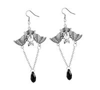 BESTYASH Paire De Boucles Doreilles Pendantes Gothiques En Forme De Chauve-souris Pour Halloween Idéales Pour Les Occasions Spéciales