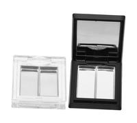 BESTYASH Palette De Maquillage Vide Multifonction 2 Pièces Format Mini Aluminium Mixte Voyage Double Compartiment Pour Fards à Paupières, Rouge à Lèvres, Enlumineur, Blush