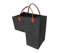 BESTYASH Panier de Rangement Feutre pour Escaliers Corbeille Multi-usage avec Poignée Organisateur de Maison pour Jouets Vêtements et Objets Divers Gris Foncé