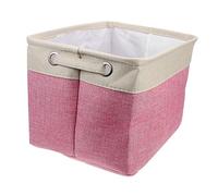 BESTYASH Panier de Rangement Pliable Beige Bac à Linge et Rangement pour Jouets Panier Décoratif Coton et Lin Organisateur Pratique pour Chambre Salle de Bain et Salle de Jeu