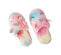 BESTYASH Pantoufle Licorne En Peluche Antidérapante Pour Automne Hiver Chaussures De Maison En Coton Doux Et Chaud Confortables Et Légères Pour Intérieur Et Extérieur