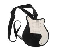 BESTYASH Paquet Bandoulière Femme de Guitare Électrique Noire en PU Résistant Grand Compartiment Paquet de Fête Original et Pochette de Soirée Pratique pour Concerts et Voyages