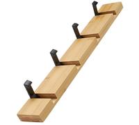 BESTYASH Patère Murale à 4 Crochets en Alliage D’aluminium Robuste, Porte-manteau Pliable pour Vêtements, Chapeaux, Parapluies - Fixation Murale sans Clou, Entrée et Chambre, Rangement