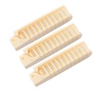 BESTYASH Peigne à Cheveux Pliable Lot de 3 Petit Format Double Tête Anti-statique en Plastique Jaune pour Garçon et Filles Usage Voyage Paquet à Main