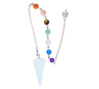 BESTYASH Pendentif Hexagonal Agate Naturelle pour Radiesthésie Durable pour Hommes Femmes Accessoire de Divination pour Célébrations Événements