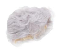 BESTYASH Perruque Bouclée Courte Senior Costume Accessoire De Déguisement Pour Halloween Et Cosplay