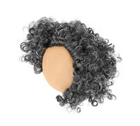 BESTYASH Perruque Courte Bouclée Grise Avec Capuchon De Calvitie Pour Déguisement Halloween Et Cosplay De Vieil Homme Accessoire De Costume Pour Et Événements Thématiques