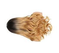 BESTYASH Perruque -longue Cheveux Bouclés Réalistes Accessoire Coiffure Femme Fille Couleur Dégradée or