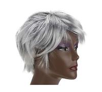 BESTYASH Perruque Père Grise Avec Fausse Barbe Accessoire De Cosplay Amusant Pour Fêtes Carnavals Halloween Et Performances Scéniques
