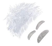 BESTYASH Perruque Scientifique Courte Blanche De Moustache Et Sourcils Pour Costume De Professeur Accessoires De Cosplay