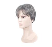 BESTYASH Perruque Synthétique Courte Argentée Pour Homme 1 Pièce Accessoire Tendance En Fibre Haute Température Blanche