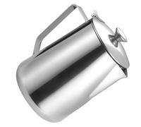 BESTYASH Pichet à Lait Acier Inoxydable avec Couvercle Tasse Mousseur de Lait Ergonomique pour Café Espresso et Latte Art pour Maison et Café