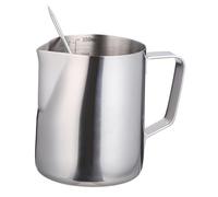 BESTYASH Pichet à Lait Mousseur Acier Inoxydable avec Double Échelle et Stylet Latte Art Accessoire pour Café et à