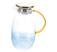 BESTYASH Pichet Verre avec Couvercle Inox Cruche à Eau Polyvalente pour Jus et Boissons Maison Facile à Nettoyer Bleu Dégradé