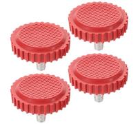 BESTYASH Pieds Réglables Filetés en Plastique Lot de 4 pour Balance Électronique Vis M8, Patins Anti-Vibrations Rouges, Support de Nivellement pour Meubles et Équipements Industriels