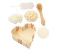 BESTYASH Pierre à Râpe Kit De Nettoyage Corporel Accessoires De Bain Éponge Exfoliante Loofah De Bain De Brosses Pour Corps