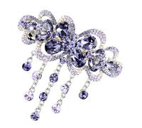 BESTYASH Pince à Cheveux Strass Rose Joli Chic Filles Accessoire Queue De Cheval Bien Mariage Gemme Enfants Mignon Noir Bijoux Barrette De Coiffure Printemps Tu Violet,mauve Alliage De Zinc