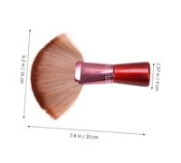 BESTYASH Pinceau Multifonction à Poils Nylon Éventail Manche Acrylique Brosse Cosmétique Professionnelle pour Fond de Teint Blush et Visage Teinte Marron