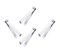 BESTYASH Pinces en Acier Inoxydable Argentées, Outil Portable et Compact Lot de 4 pour Retirer Arêtes de Poisson et Poils de Poulet, Cuisine