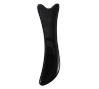 BESTYASH Planche De Massage Gua Sha En Corne De Buffle Noire Visage Et Yeux, Masseur Facial Portable Pour Soin De Peau Maison Et Voyage