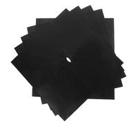 BESTYASH Plaque de Cuisson Gaz Antiadhésive Réutilisable 0,12 Mm Revêtement Résistant Noir Lavable Protège-brûleur la Cuisine Lot de 5 Pièces