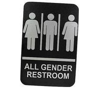 BESTYASH Plaque de Porte Braille Autocollante pour Salle de Bain et Toilette Signalétique Murale Unisexe Décoration Accessible et Pratique pour Handicapés Compatible avec Tous Styles de