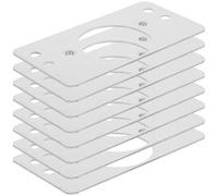 BESTYASH Plaque de Renfort de Gâche de Porte Forme Circulaire en Acier Inoxydable Argenté Lot de 8 Pièces pour Réparation et Sécurité Renforcée de Serrure de Porte