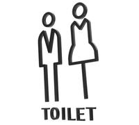 BESTYASH Plaque de Signalisation Toilettes Signe Identification Toilette Homme Femme Panneau Minimaliste pour Salle de Bain Installation Facile Usage Polyvalent pour Hôtels et Espaces