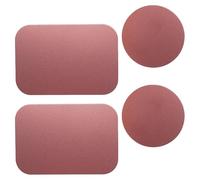 BESTYASH Plaques Métalliques Aimantées pour Téléphone 4 Pièces en Acier Inoxydable avec Coins Arrondis, Autocollants pour Support Magnétique Voiture Compatibles Grands Téléphones