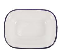 BESTYASH Plat à Four Rectangulaire Émaillé 16 Cm Bleu, Plateau de Conservation Résistant la Chaleur, Plaque de Cuisson Multifonction pour Pâtisserie et Restauration, Bac de Rangement