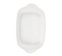 BESTYASH Plat à Gratin Céramique à Double Anse Plat de Cuisson Polyvalent pour Four Saladier Décoratif Blanc Au Four Micro Ondes et Lave pour Lasagnes Rôtis et Gratins Familiaux