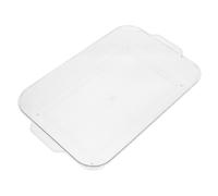 BESTYASH Plateau de Service Transparent Réutilisable Grand Format pour Fruits et Snacks Plateau Multifonction Rectangulaire pour Apéritif et Thé Assiette Compartiments et Pratique
