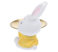 BESTYASH Plateau Décoratif Lapin en Résine Rose, Vide-Poches pour Clés et Bijoux, Plateau de Rangement Multifonction pour Entrée et Bureau, Accessoire Déco Pratique et Original