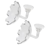BESTYASH Plateau Repas Mangeoire Décorative avec Ventouse 2pcs en Acrylique Transparent Facile à Nettoyer pour Crevettes pour Aquarium d'eau Douce