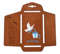 BESTYASH Pochoir Modèle D'enveloppe en Bois Vintage Multi-usage pour Fabrication D'enveloppes et Cartes, pour Occasions Spéciales et Emballages Couleur Café