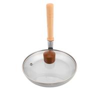 BESTYASH Poêle à Œufs Japonaise Antiadhésive avec Manche Vertical et Couvercle Mini Poêle Tamagoyaki pour Omelettes Oyakodon et Cuisson Œufs Batterie de Cuisine Compacte