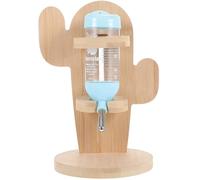 BESTYASH Porte-biberon Vertical pour Chinchillas et Petits Animaux en Plastique et Bois, Design Transparent, Entièrement Lavable, pour Cages et Accessoires pour Animaux Couleur Aléatoire