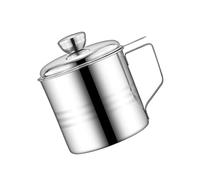BESTYASH Pot à Huile Acier Inoxydable avec Filtre à Résidus Récipient de Stockage Pratique pour Cuisine et Restaurants Acier Huile Facile à Manipuler avec Couvercle