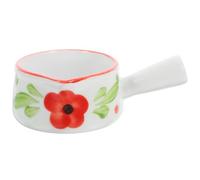 BESTYASH Pot à Lait en Céramique Poignée 150 Ml Rouge Vif Récipient Multifonction pour Sauces Condiments et Lait Bol Mini Pratique Cuisine et Service Professionnel